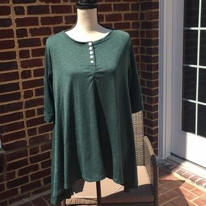 Women’s Dovetail Tunic Button-up Top XL